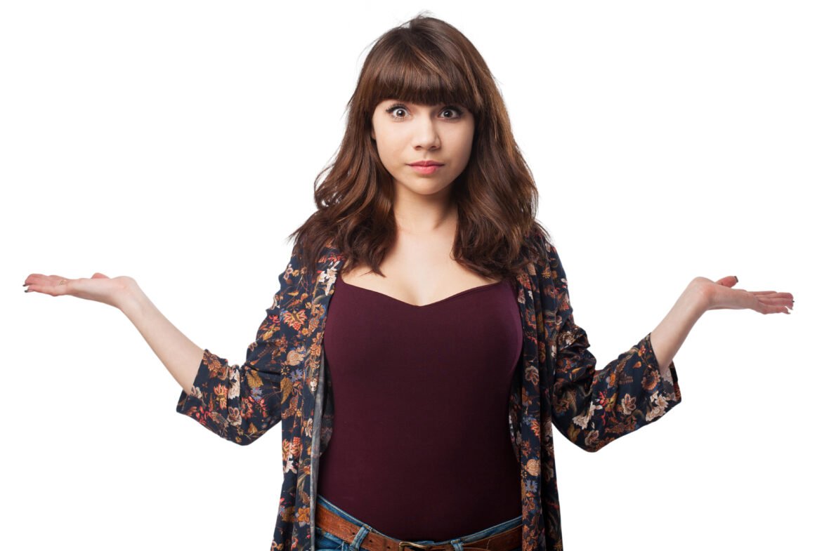 young woman confused